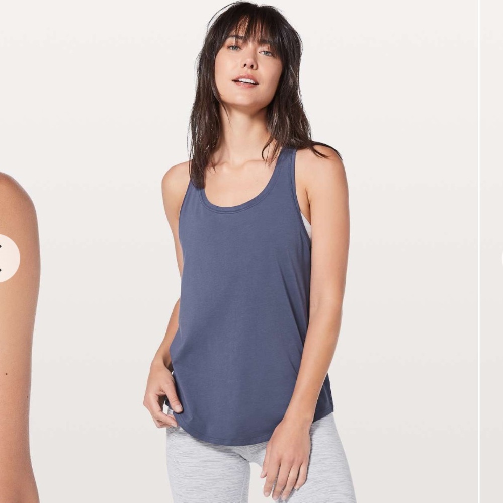Lululemon Athletic Tank Top Size 8 Moody Blues
